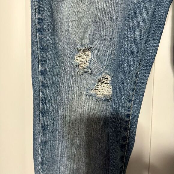 Universal Thread light wash distressed jeans with cuffs - Picture 3 of 8